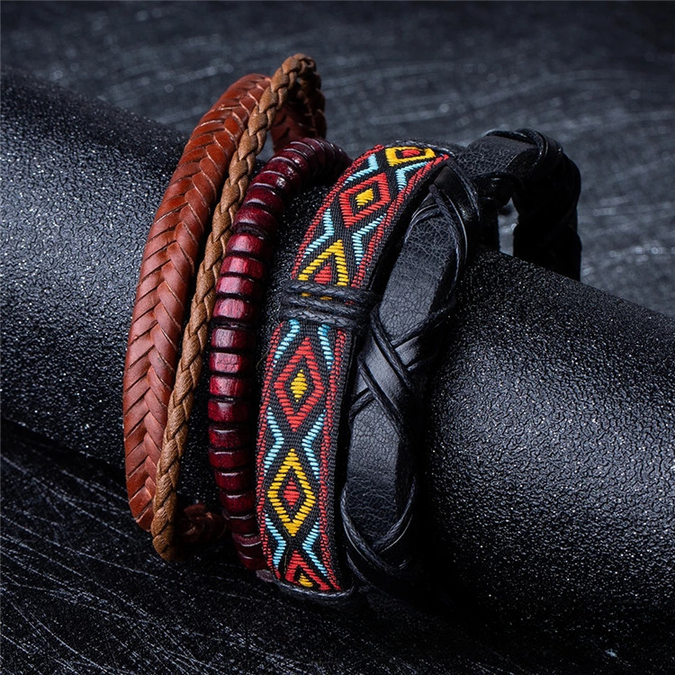 Wholesale Denim Ethnic Handmade Bracelet Set